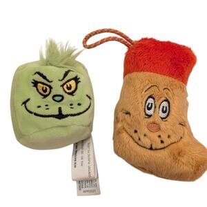 Christmas Plush  Ornaments The Grinch and Max Dr. Seuss